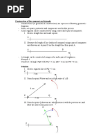 Constructions: Construction of Line Segment and Triangle