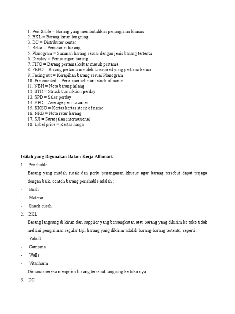 Istilah Istilah Dalam Warehouse1 Pdf