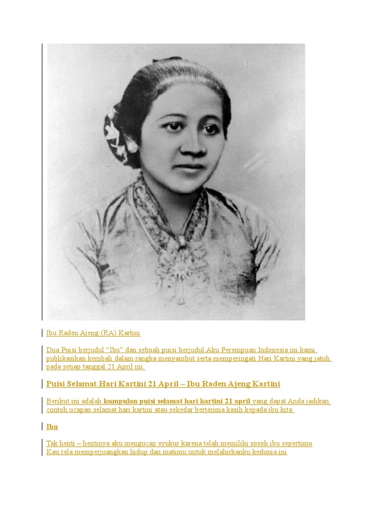 Puisi Ra Kartini Pdf