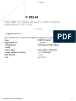 University of Delhi: Welcome To Undergraduate (Merit Based) ADMISSIONS (2017-2018)