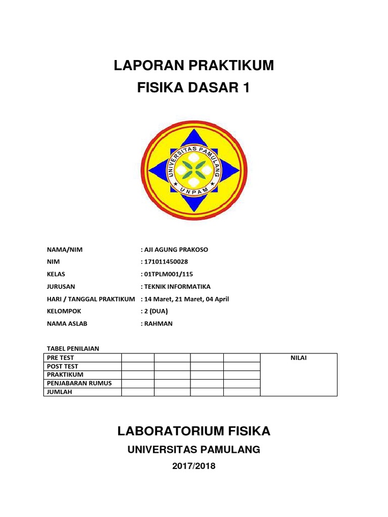Praktikum Fisika Dasar 1