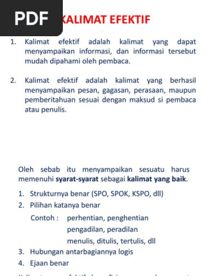 Kalimat Efektif