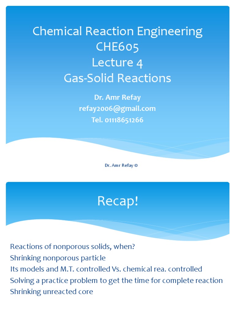 Gas Solid Reactions Lecture 4pdf - 
