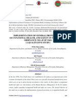 Implementation of General Provisions On Occupational Health, and Safety in The Factory Ordinance (No. 45 of 1942)