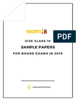 Exam18 ICSE Mathematics Sample Paper