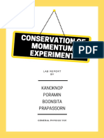 Conservation of Momentum Experiment