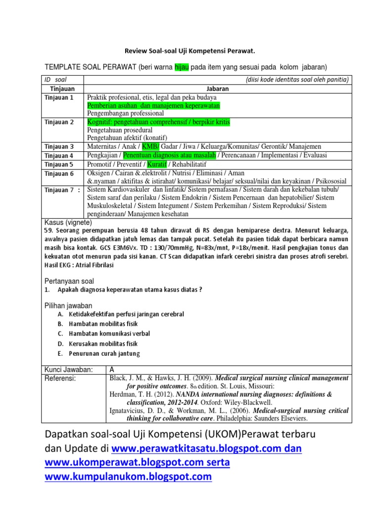 Contoh Soal Uji Kompetensi Keperawatan Anak Contoh Soal