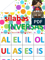 Tarjetas para Trabajar Las Sílabas Inversas PDF