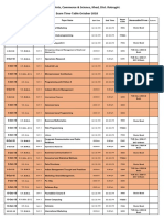 Exam Timetable Oct. 2018