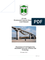CE 416 Prestressed Concrete Lab Manual
