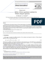 Nonlinear Stability of Direct Quadrature Methods For Volterra Integral Equations