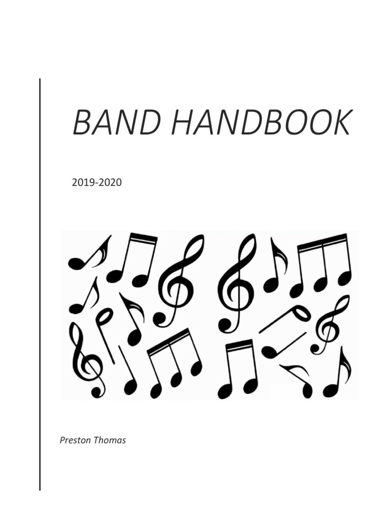 Future High School Band Handbook PDF Clothing Teachers