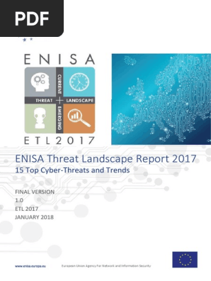 WP2017 O.1.2.1 - EnISA Threat Landscape 2017 | PDF | Computer Security |  Security