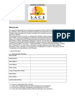 SACE Provider Guidelines