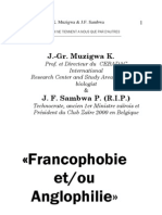 Livre Francophobie _iere Edition