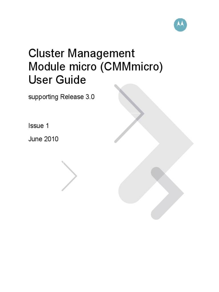 Cluster Management Module Micro (Cmmmicro) User Guide: Supporting ...