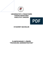 Sillabusi - Procedura Administrative PDF