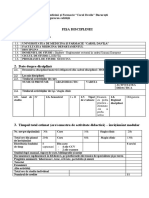 Fisa de Disciplina Cardiologie