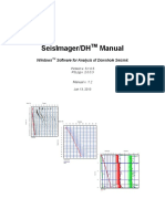 Seisimager/Dh Manual: Windows Software For Analysis of Downhole Seismic