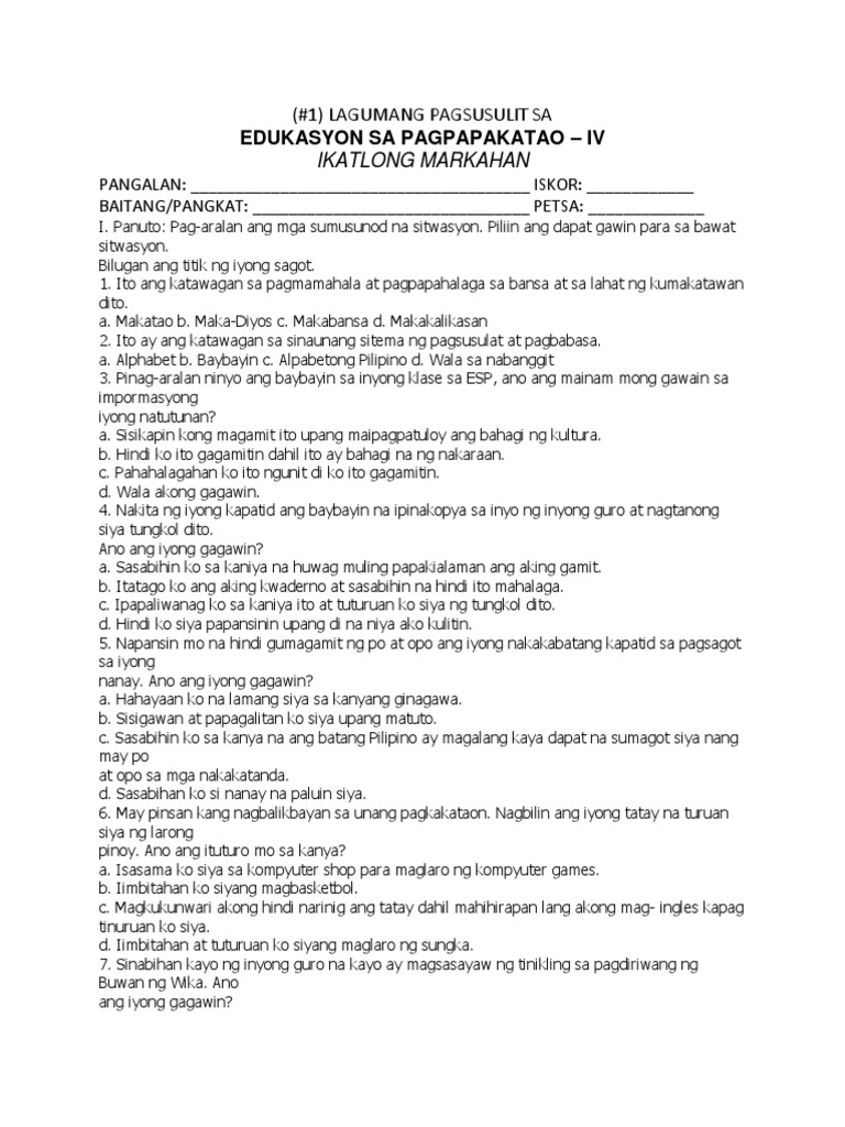 ST - Esp 4 - Q3 | PDF