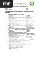 3rd Quarter Test in Science 6