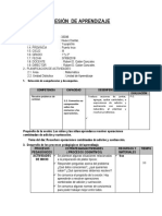 Sesión de Aprendizaje de Matem Tica 2018