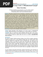 Polygamy in So Long a Letter