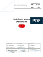 Jab-Sgi-Pl-003 Plan de Gestión Ambiental