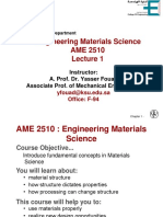 AME 2510: Materials Science Course Overview