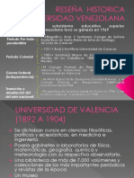 Reseña Histórica de La Universidad Venezolana
