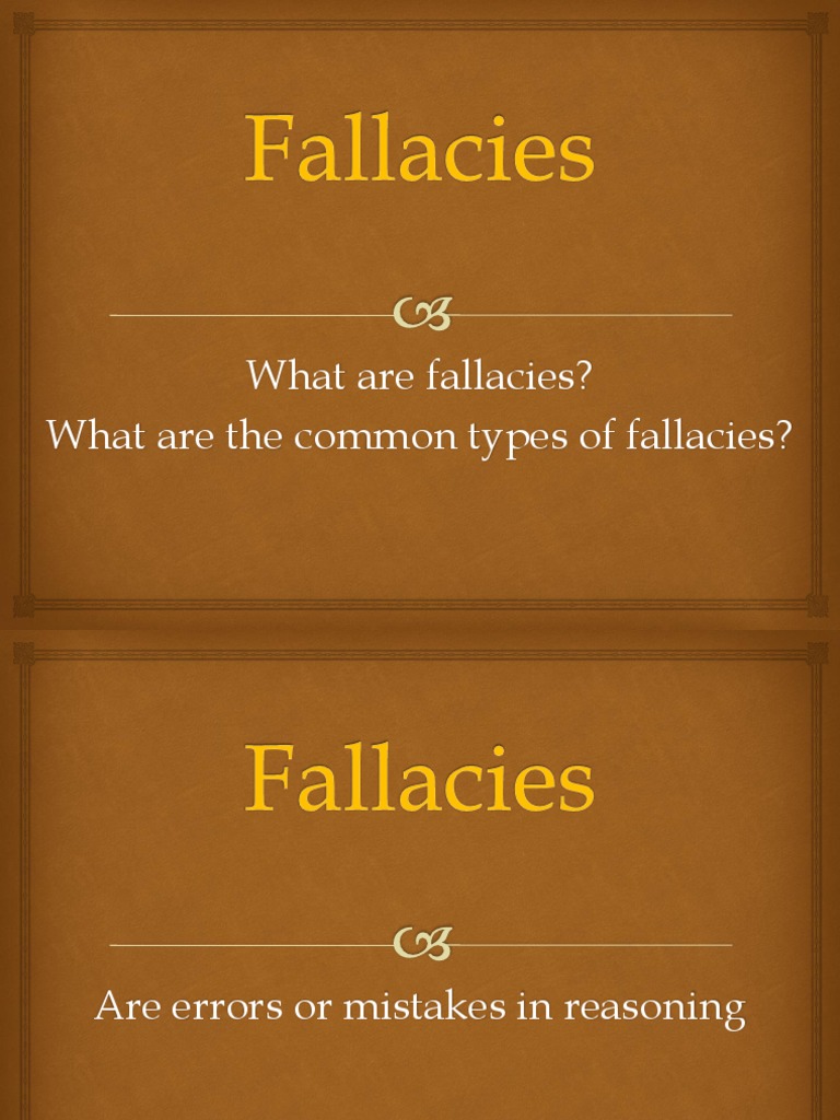 Discussion On The Fallacies | PDF | Fallacy | Argument