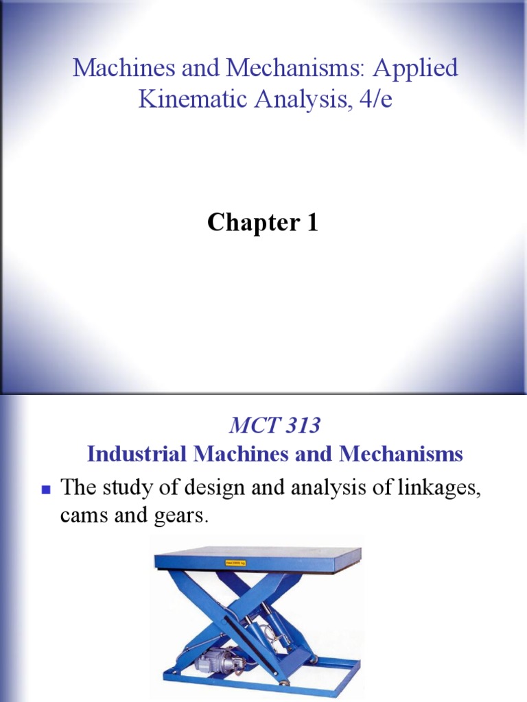 Kinematic Analysis of Machines and Mechanisms | PDF | Machines ...