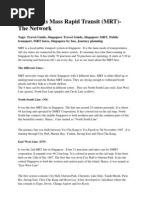 Download Singapores Mass Rapid Transit MRT- The Network  by Tracy Barb SN39546457 doc pdf