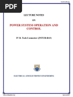 Power System Operation and Control - Unit-1