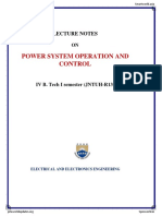 Power System Operation and Control - Unit-1