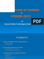 An Overview of Courses &: VISION-2015