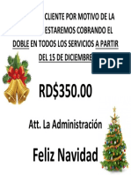 Estimado Cliente Por Motivo de La Navidad