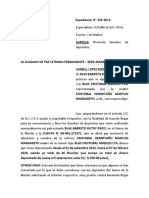 Ultimo Pago de Alimentos de Rutdy Paco Juzgado de Paz de Amarilis