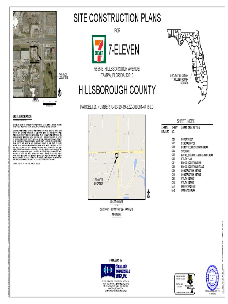 Site Construction Plans: 7-Eleven | PDF | Engineering