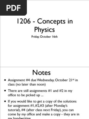 16 Concepts In Physics Friday October 16th Acceleration Force