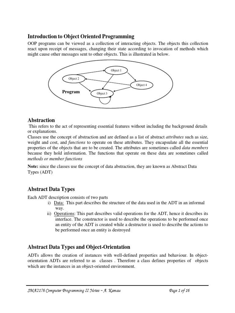 Object Oriented Programming PDF | PDF | Constructor (Object Oriented ... image.