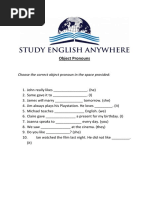 Object Pronouns Exercise