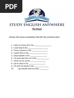 Choose The House Vocabulary That Fits The Sentence Best