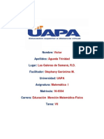 Tarea VII - Matemática I