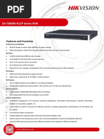 HikVision NVR 7616N Serie K2-16P Data