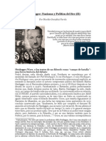 "Heidegger: Nazismo y Política Del Ser" (II Parte) Por Nicolás González Varela