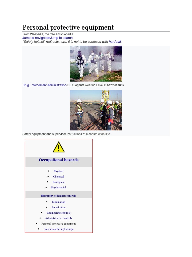 Personal Protective Equipment | PDF | Personal Protective Equipment ...