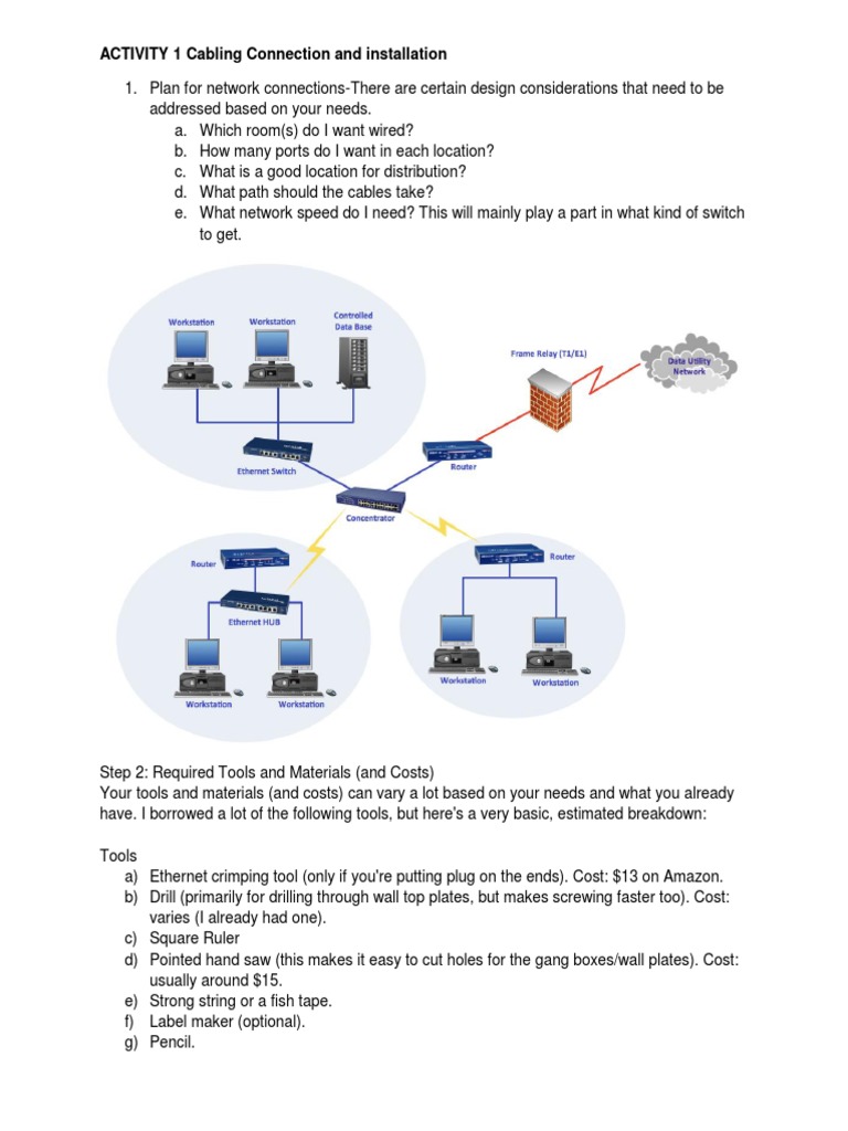 Network Cabling Installation Guide | PDF | Electrical Connector ...