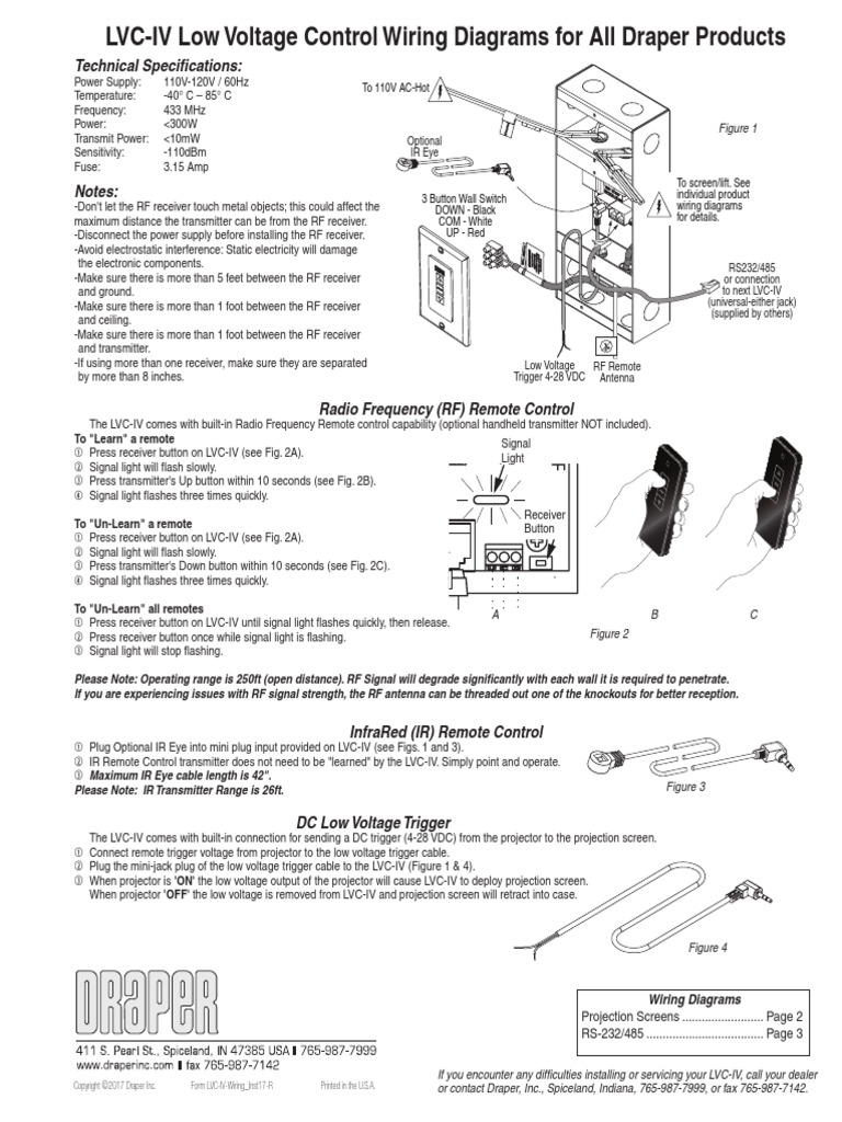 LVC IV Wiring Inst | PDF | Remote Control | Electrical Wiring