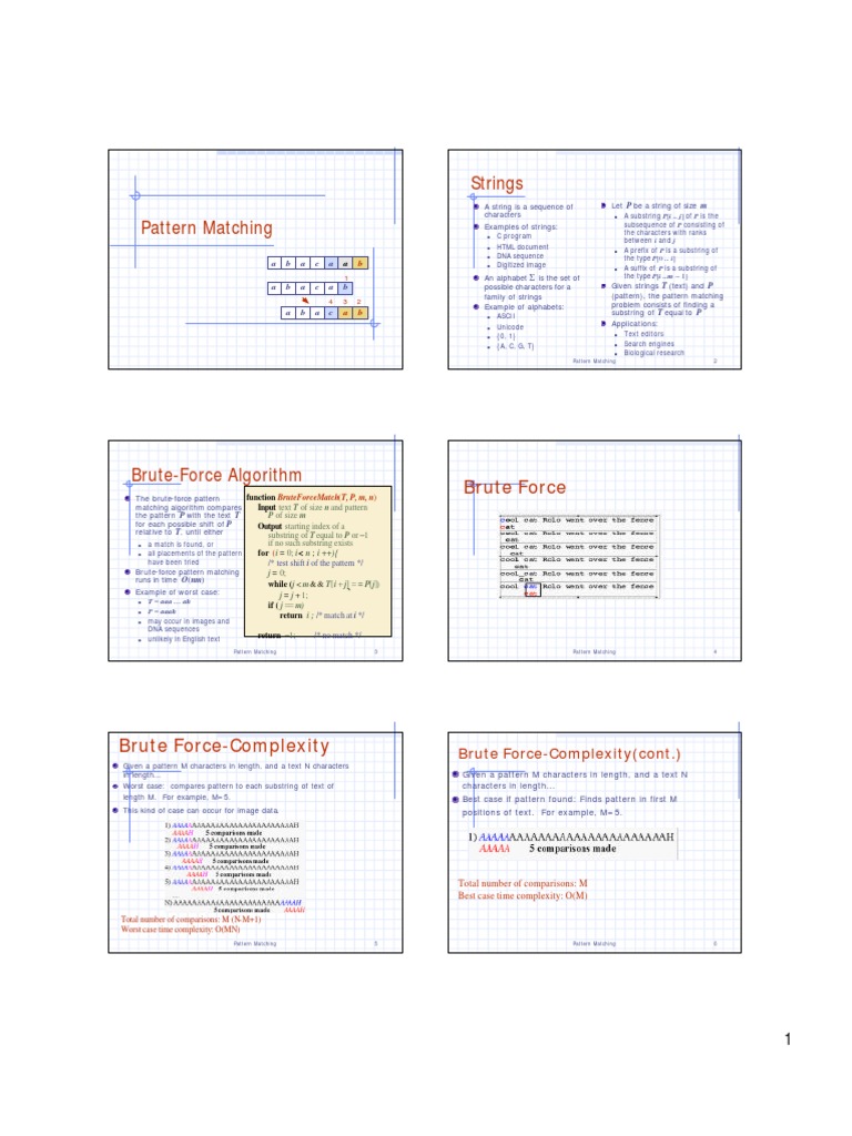 Brute-Force Pattern Matching Explained | PDF | Applied Mathematics ...